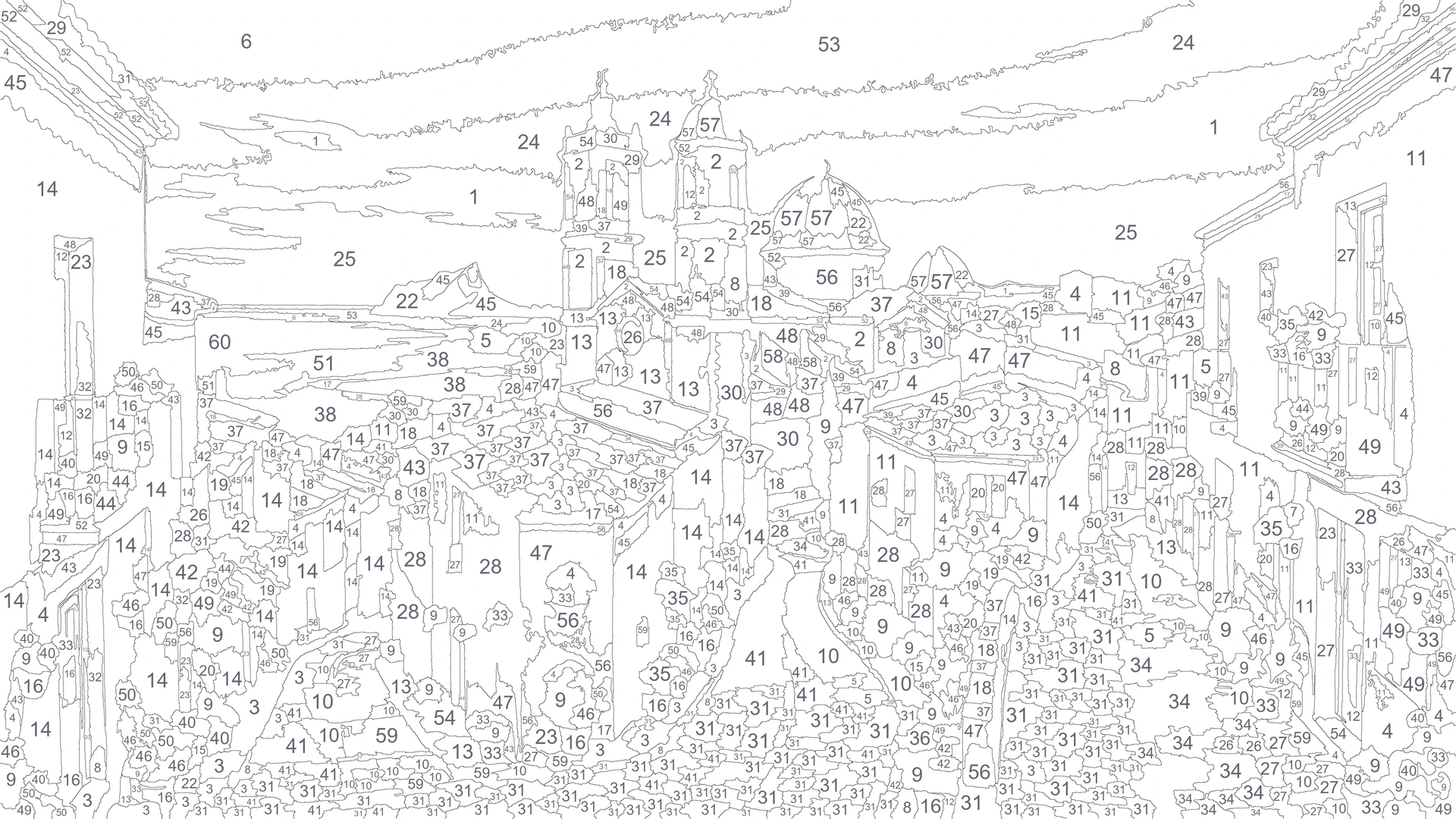 Boceto para pintar por números